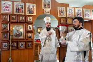 Архиерейское богослужение в Михайло-Архангельском храме с. Нижнее Санчелеево