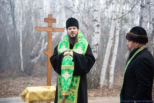 Епископ Нестор освятил место под строительство храма во имя Александра Невского