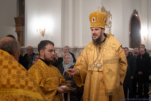 Канун Недели 28-й по Пятидесятнице: архиерейское богослужение в кафедральном соборе Тольятти 