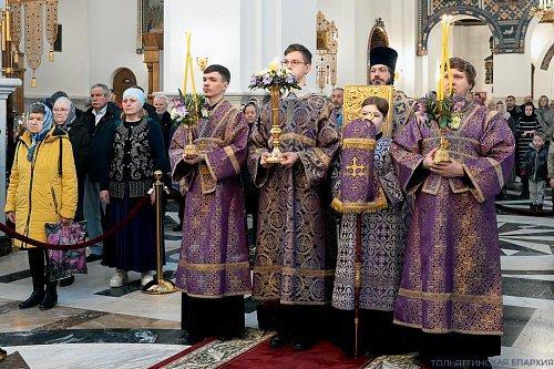 В день памяти Сорока мучеников Севастийских епископ Нестор совершил Литургию в кафедральном соборе Тольятти